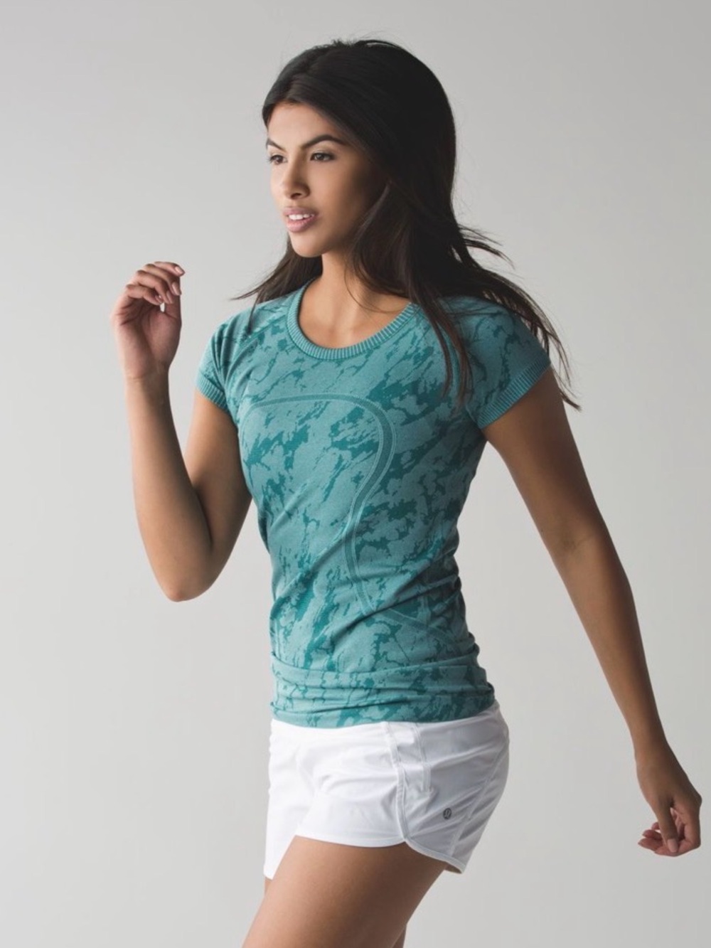 Lululemon Swiftly Tech Short Sleeve Crew Heathered Forage Teal